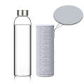 healthiest life factory single wall glass water bottle with metal lid